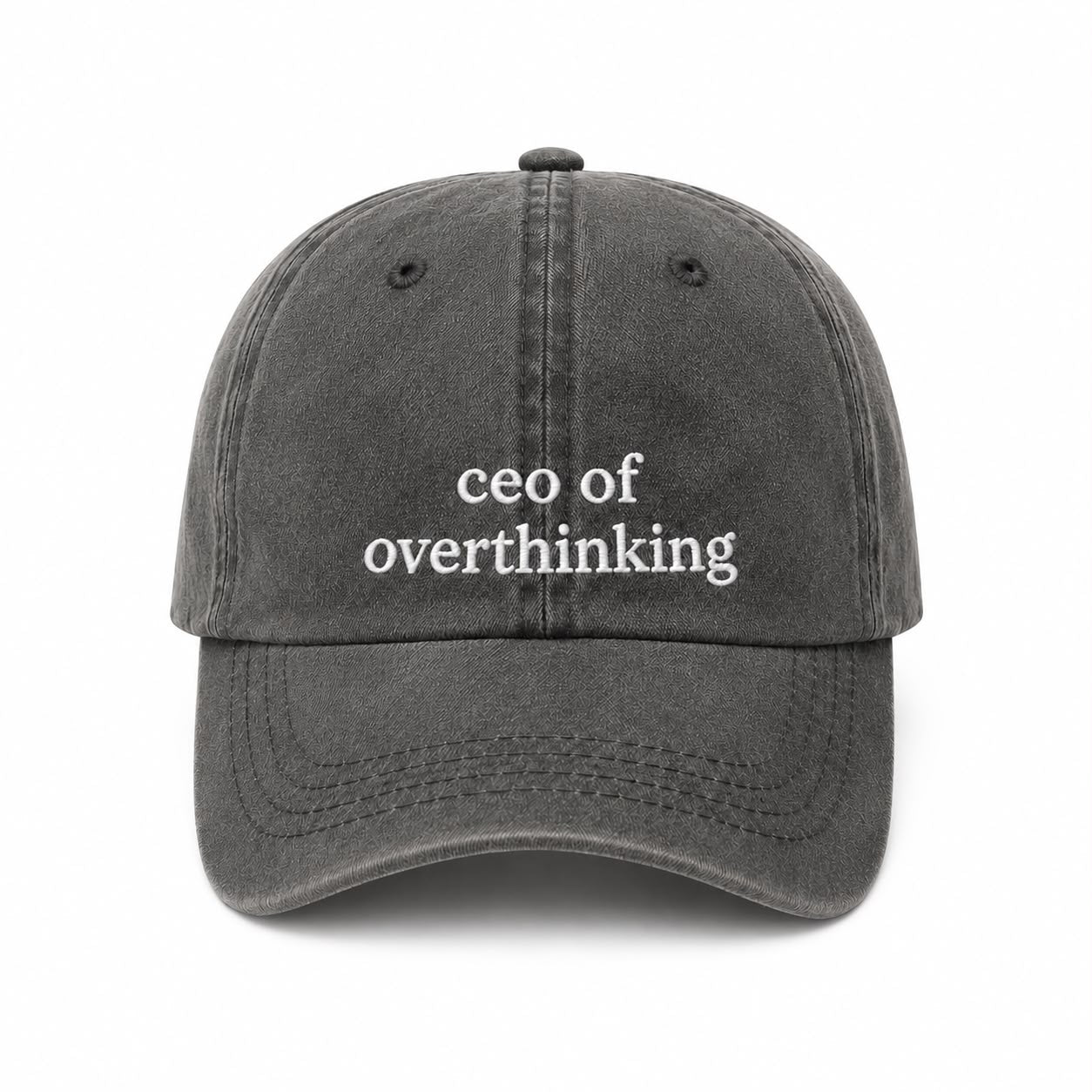 CEO of Overthinking Cap (Washed Grey)
